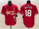 St. Louis Cardinals #18 Jordan Walker  Red 2024 City Connect Limited Player Jersey