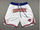 New York Knicks White Throwback Shorts