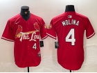 St. Louis Cardinals #4 Yadier Molina Red 2024 City Connect Limited Player Jersey