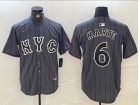 New York Mets #6 Starling Marte Black 2024 City Connect Jersey