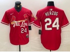 St. Louis Cardinals #24 Whitey Herzog Red 2024 City Connect Limited Player Jersey