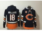 Chicago Bears #18 Caleb Williams Blue with Team Logo Hoodie