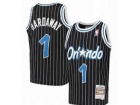 Orlando Magic #1 Penny Hardaway Black Throwback Jersey