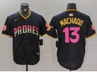 San Diego Padres #13 Manny Machado Black/Fade City Connect Jersey