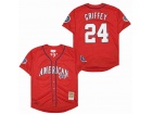 Seattle Mariners #24 Ken Griffey Jr Red 1997 All-Star Game Jersey