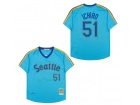 Seattle Mariners #51 Ichiro Suzuki Blue Pullover Throwback Jersey