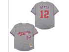 Montreal Expos #12 Tom Brady Grey Throwback Baseball Jersey