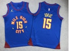 Youth Denver Nuggets #15 Nikola Jokic Blue Mile High City Jersey