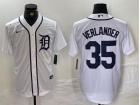 Detroit Tigers #35 Justin Verlander White Cool Base Jersey