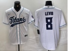 Tennessee Titans #8 Will Levis White Baseball Jersey