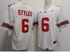 Ohio State Buckeyes #6 Lorenzo Styles Jr. White Limited Jersey