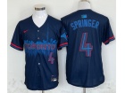 Toronto Blue Jays #4 George Springer Blue City Connect Limited Players Jersey