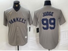 New York Yankees #99 Aaron Judge Nike Gray Road Cooperstown Collection Player Jersey