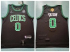 Boston Celtics #0 Jayson Tatum Black with Final Patch Jersey