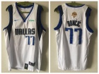 Dallas Mavericks #77 Luka Doncic White with Final Patch Jersey