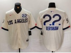 Los Angeles Dodgers #22 Clayton Kershaw White City Connect Limited Players Jersey