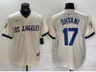 Los Angeles Dodgers #17 Shohei Ohtani White City Connect Cool Base Jersey