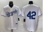 Kansas City Royals #42 White Cool Base Jersey