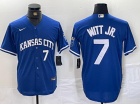 Kansas City Royals #7 Bobby Witt Jr. Royal Blue Limited Players Jersey