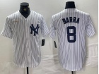 New York Yankees #8 Yogi Berra White Nike Cooperstown Collection Player Jersey