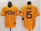 Pittsburgh Pirates #15 Oneil Cruz Yellow City Cool Base Jersey