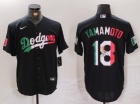 Los Angeles Dodgers #18 Yoshinobu Yamamoto Black Special Mexico Jersey