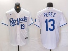 Kansas City Royals #13 Salvador Perez White Limited Players Jersey