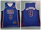 Team USA #9 Tyrese Haliburton Navy Blue Paris 2024 Olympics Jersey