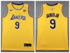 Los Angeles Lakers #9 Bronny James Jr. Yellow Jersey