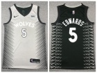 Minnesota Timberwolves #5 Anthony Edwards Grey/Black City Jersey