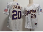 LSU Tigers #20 Paul Skenes White Baseball Jersey