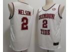 Alabama Crimson Tide #2 Grant Nelson White Basketball Jersey