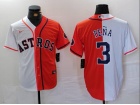 Houston Astros #3 Jeremy Pena White/Orange Split Jersey