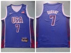 Team USA #7 Kevin Durant Blue Paris 2024 Olympics Jersey