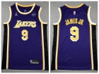 Los Angeles Lakers #9 Bronny James Jr. Purple Jersey