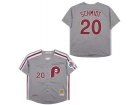 Philadelphia Phillies #20 Mike Schmidt Grey 1989 Throwback Jerseys