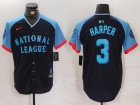 Philadelphia Phillies #3 Bryce Harper Navy Blue 2024 MLB All-Star Game Limited Player Jersey