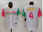 San Diego Padres #4 Luis Arraez White  City Connect Cool Base Jersey