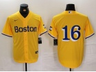 Boston Red Sox #16 Yellow City Connect Cool Base Jersey