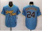 Milwaukee Brewers #24 William Contreras Baby Blue City Connect Jersey