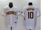 San Diego Padres #10 Jurickson Profar White Pinstripes Cool Base Jersey