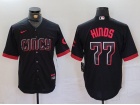 Cincinnati Reds #77 Rece Hinds Black City Connect Cool Base Jersey