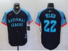 Milwaukee Brewers #22 Christian Yelich Navy Blue 2024 MLB All-Star Game Limited Player Jersey