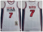 Dream Team #7 Larry Bird White 1992 Throwback Jersey