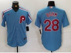 Philadelphia Phillies #28 Alec Bohm Blue Cool Base Jersey