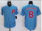 Philadelphia Phillies #8 Nick Castellanos Blue Cool Base Jersey