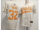 Tennessee Volunteers #32 Drew Beam White Baseball Jersey