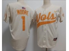 Tennessee Volunteers #1 Christian Moore White Baseball Jersey