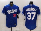 Los Angeles Dodgers #37 Teoscar Hernández Blue Flexbase Jersey