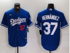 Los Angeles Dodgers #37 Teoscar Hernández Blue Limited Players Jersey